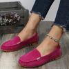 Women's Round Toe Loafers, Solid Comfortable Slip On Shoes, Women's Footwear