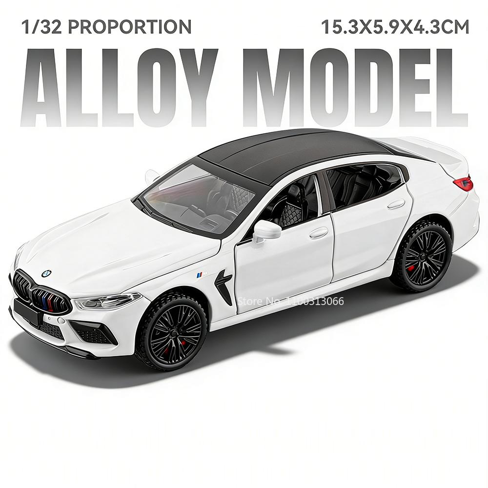 1:32 Scale Alloy Diecast M8 SU7 Toy Cars Models Wheel Pull Back Miniature Vehicles Simulated Interior Car Boys Educational Toys