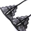 Women Lace Bra Set Sexy Lingerie Set Strappy Wire Free Underwear Bralette Suit