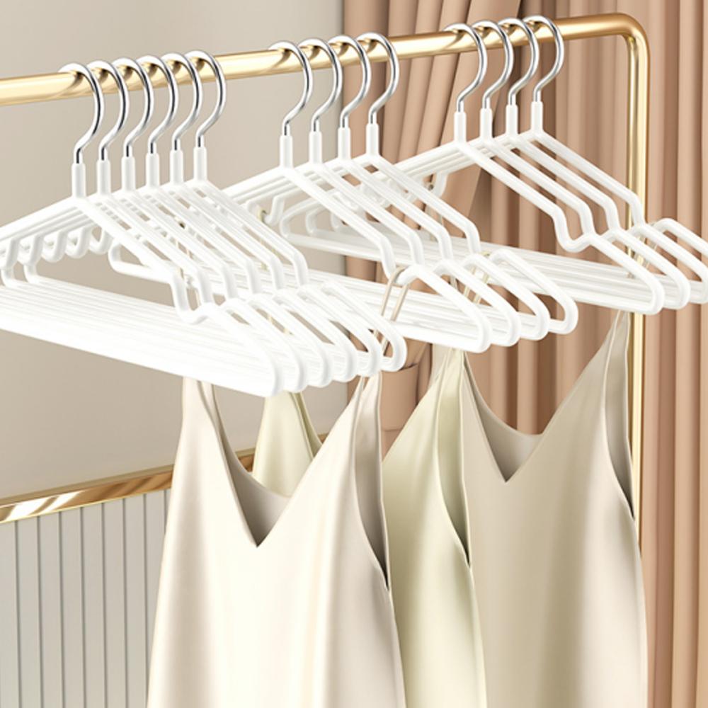 10/20pcs Iron Clothes Hanger Non-slip Coated Metal Suit Hangers Metal Shirt Jacket Hanger with Round Notches for Dress Hangers