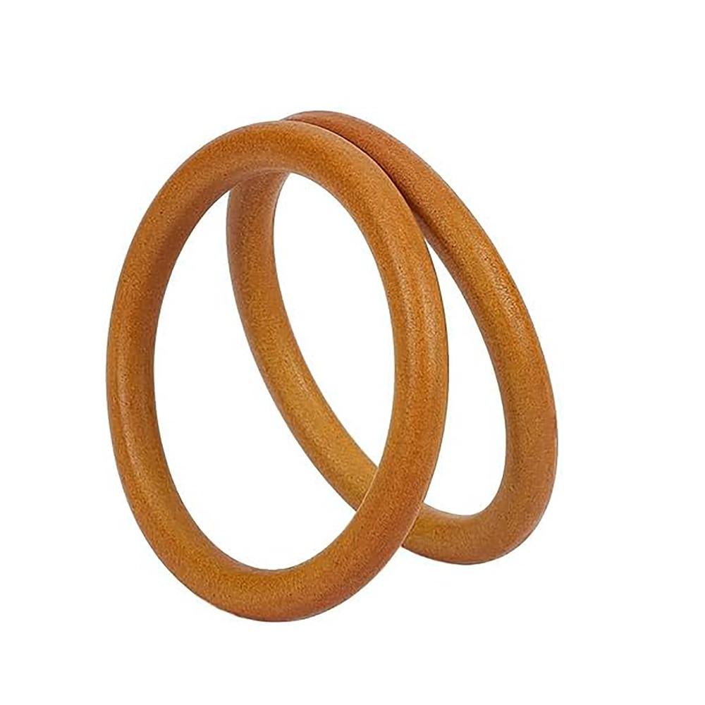 Handcraft Wooden Handbag Handles Round DIY Purse Handles Replacement Purse Strap