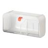 Wall Mount Storage Box with Adjustable Dividers Flip-open Collapsible Closet Plastic Socks Underwear Organizer for Home Dorm