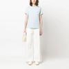 Maison Kitsune Logo Embroidered Short Sleeve T-Shirt Women Tops FW00107KJ0010-H429