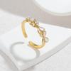 Atoztide New Multiple Styles Irregular Ring For Men Women Stainless Steel Adjustable Vintage Beads Open Finger Ring Jewelry Gift