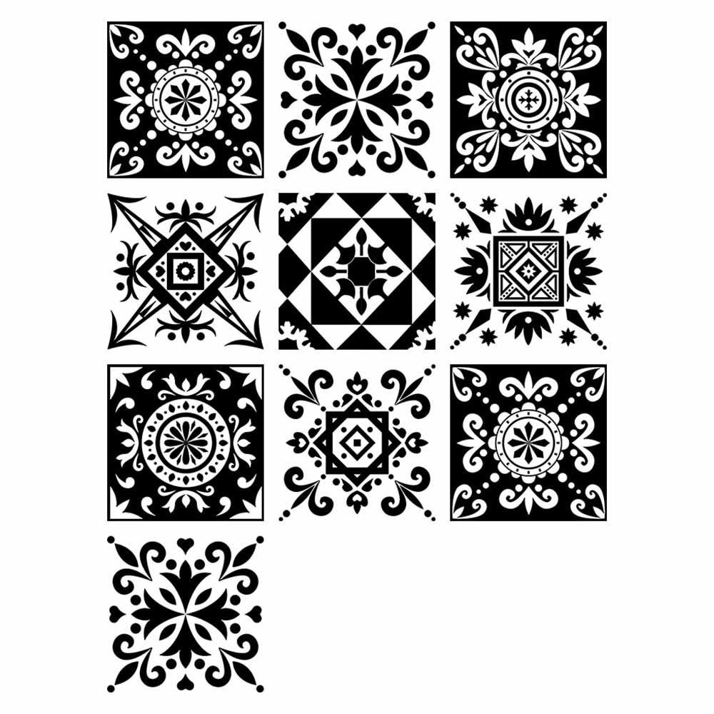 Black And White Wallpaper Self-Adhesive Decorative Bedroom Floor Waterproof Tile Sticker Sticker Wear-Resistant Tile Sticker