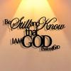 1Pc Metal Wall Art God Word Decor Simple Elegant Christmas Design Home Office Farmhouse Gift