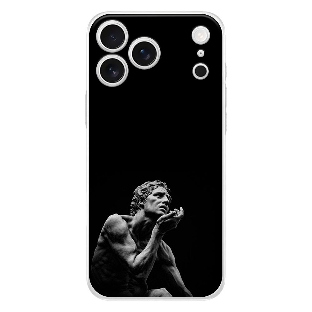 Clear TPU Phone Case For iPhone 17 Air 16E 16 11 15 14 Pro MAX 12 13 7 8 Plus SE Easter Cover Protection Ancient Greek Sculpture
