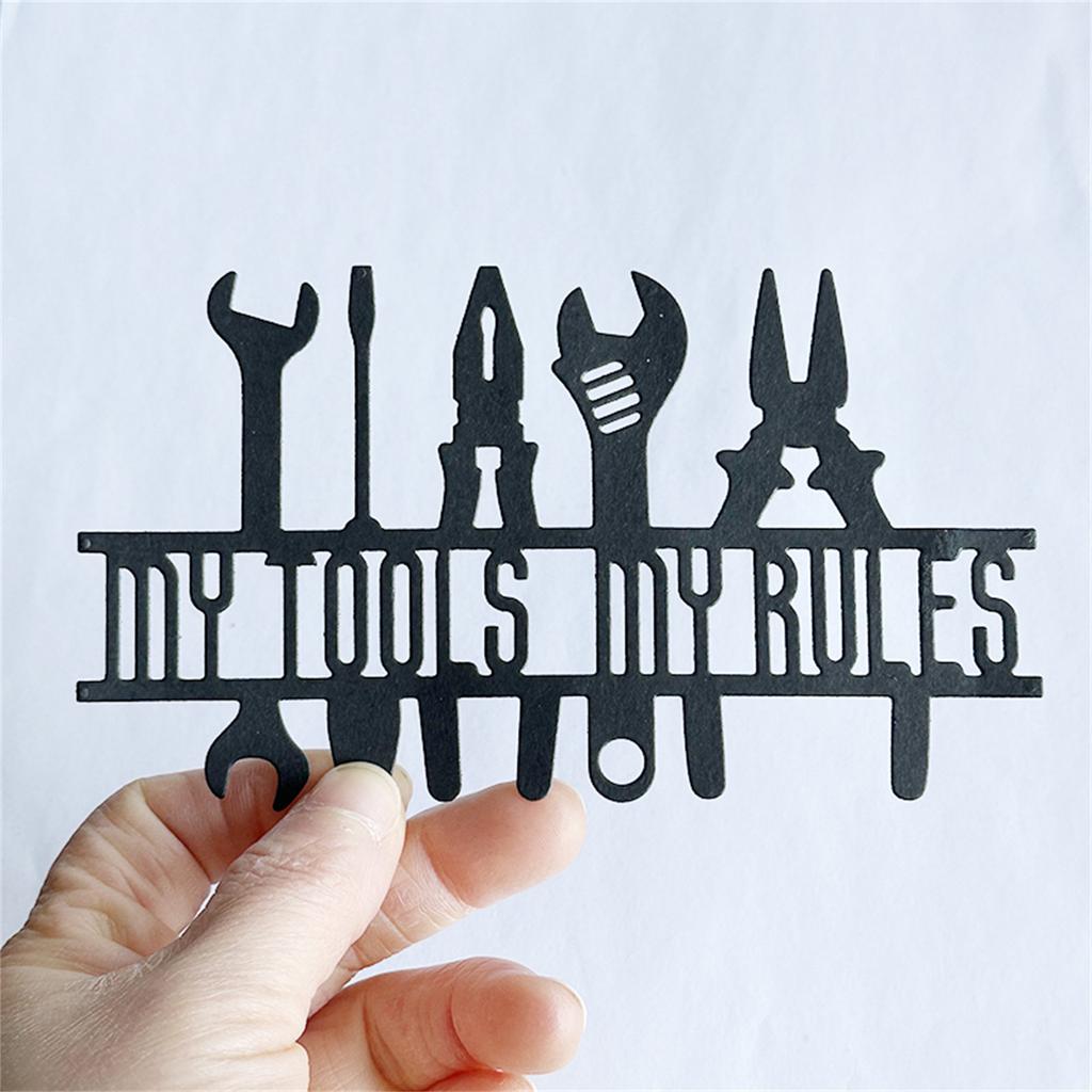 My Tools My Rules Decorative Die Cut Metal Embossing Stencils Carbon Steel Cutting Dies for Card Making Scrapbooking