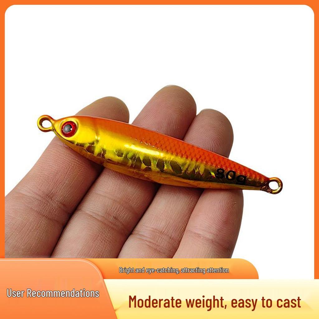 Mackerel Iron Plate Bionic Fishing Lure with Hook for Shore Casting and Sea Fishing