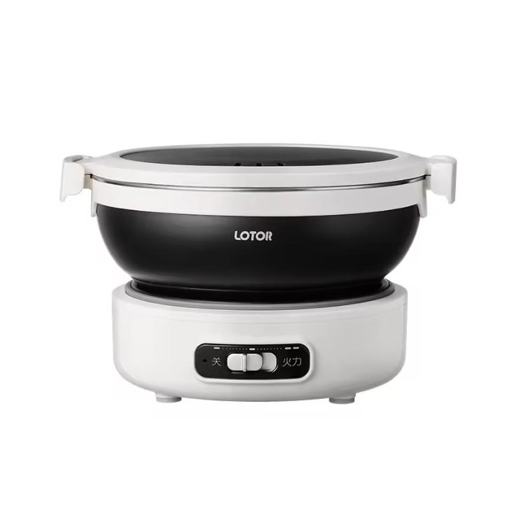 

1.2L Electric Folded Cooking Pot Portable Multi-cooker Stainless Steel Portable-Split 500W Multifunctional Rice Heater with Bowl