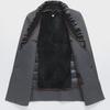 Men's Double-Sided Wool Coat with Rabbit Fur, Down Lining, for Autumn/Winter
