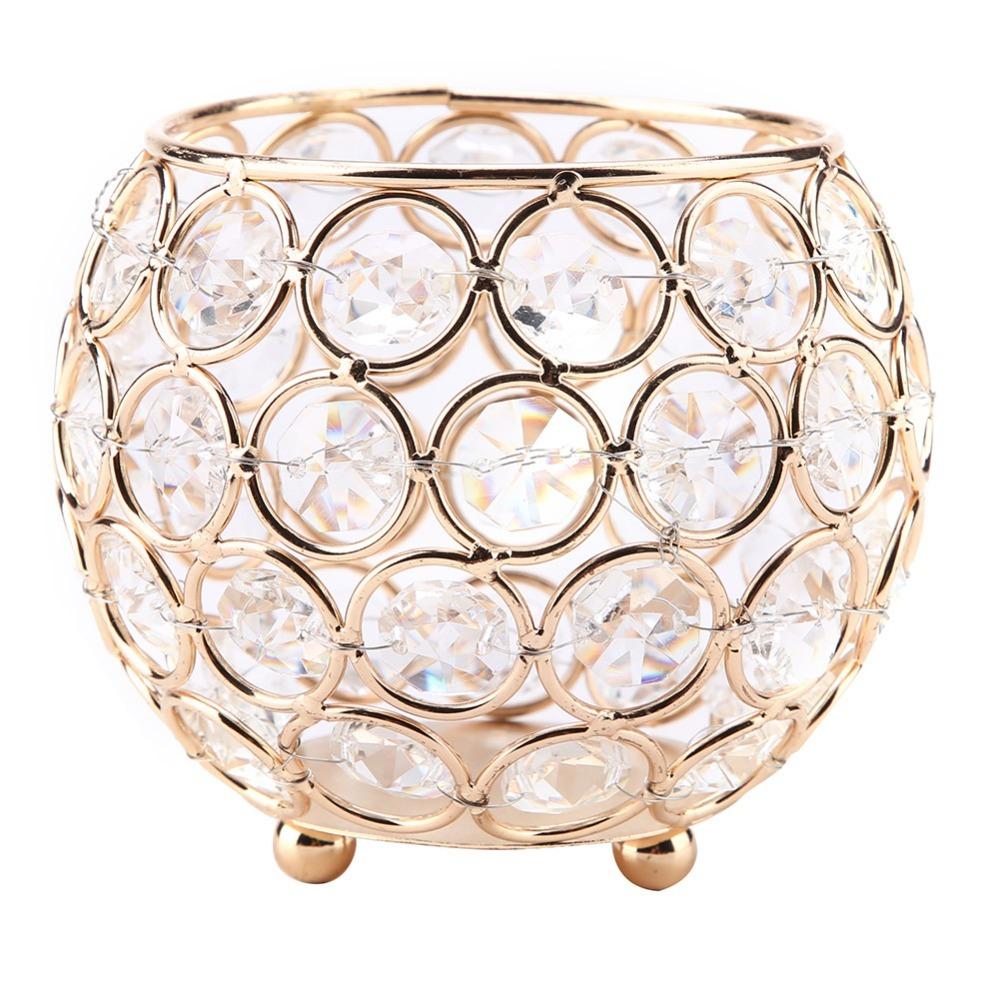 Beads Crystal Candle Holder Silver Metal Candle Holder Votive Candle Holder Party Decor