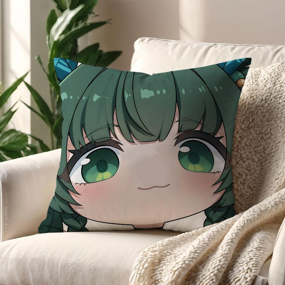 Game Cute  ZZZ Face Q-version Avatar Cushion Cover Pillow Cover Decoration Room Home Sofa Living Office Car Nordic Simplicity