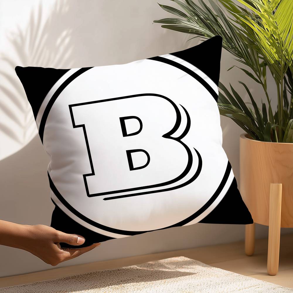 Luxury B-BRA-B-B-BUS Pillow Case Square Double‑Sided Print Cushion Case For Sofa Home Bedchamber Decor Gift