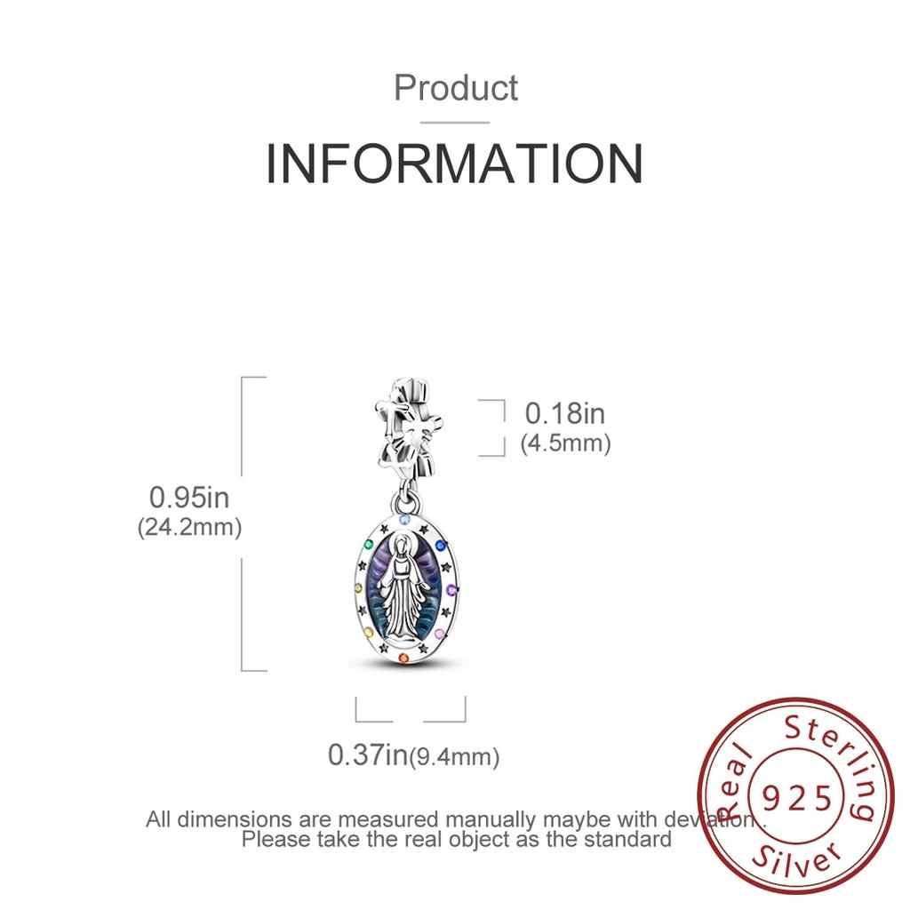 New In Copper Our Lady Of Mercy Pendant Charms Beads Jewellery Fit Original Bracelet For Women Diy Gift Party