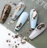 6 Colors Nail Art Mica Flakes Set, Irregular Metallic Gloss Mineral Slices, Shiny Nail Glitter Sequins for Nail Art Decoration