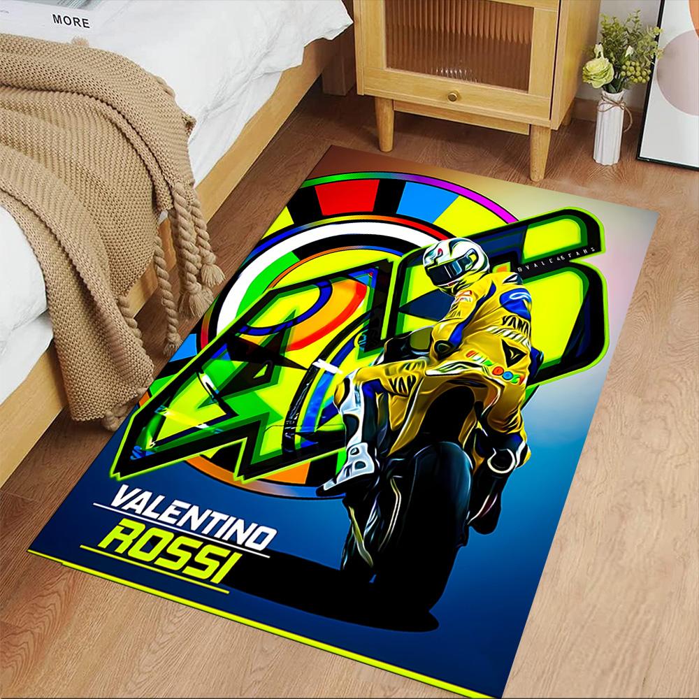 Motorcycle Legend Floor Mat Suitable for Game Room Living Rooms Dining Room Playrooms Antislip Carpet Office Home Decor
