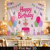 Red Photography Birthday Background 1pc - Photo Booth Props