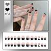 Press On Acrylic Fake Nails Set with Glue High Quality Handmade Nail Extension French Tips Woman False Short Nails Press Ons