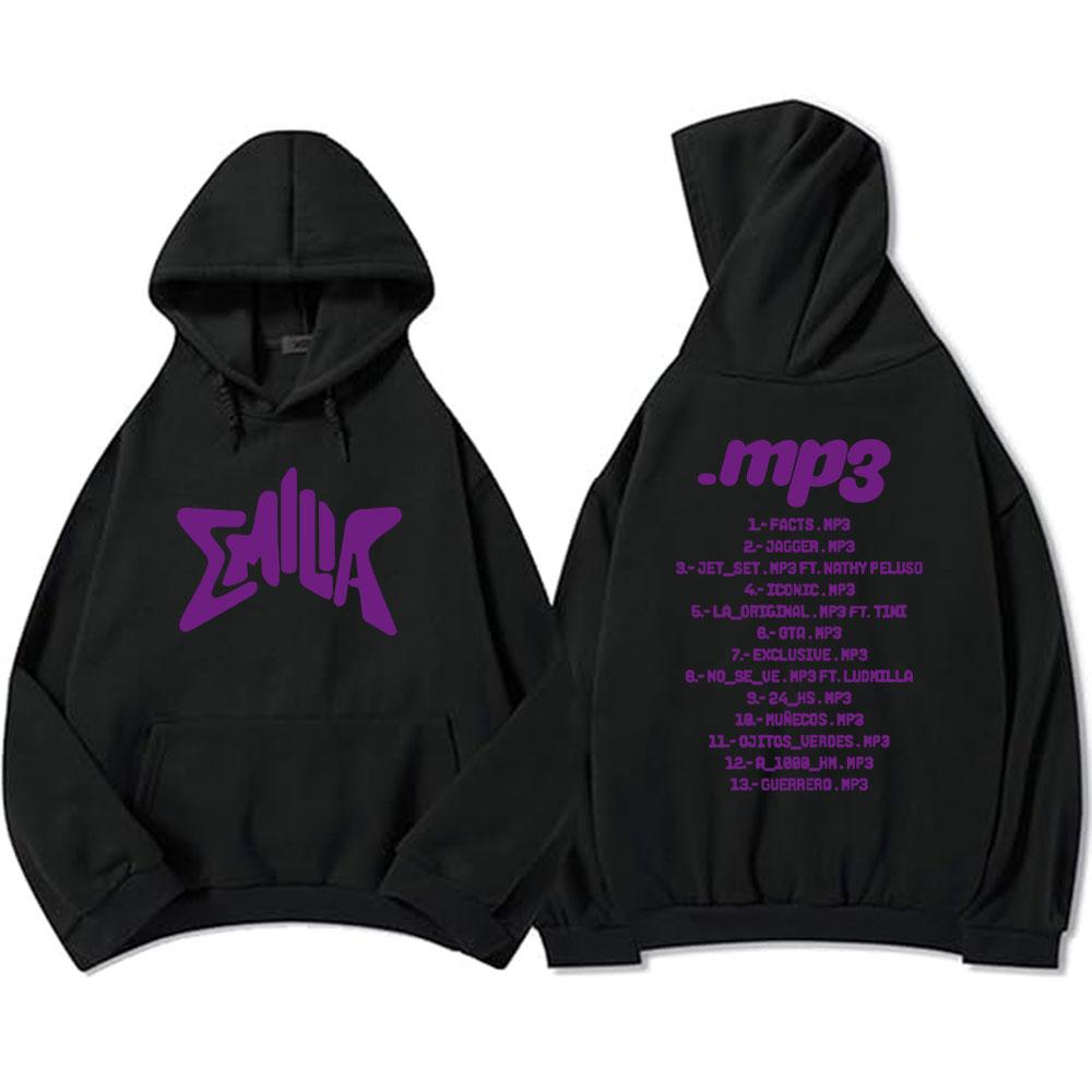 Streetwear Album MP3 Emilia Mernes Hoodies Men Hooded Sweatshirts Sudaderas Hombre Comfortable Long Sleeve Clothes Mens