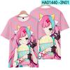 Hololive VTuber Nakiri Ayame Shirakami Fubuki T-shirts 3D Print Kid Anime Tee Men Women Short sleeve Top Harajuku O-Neck T shirt