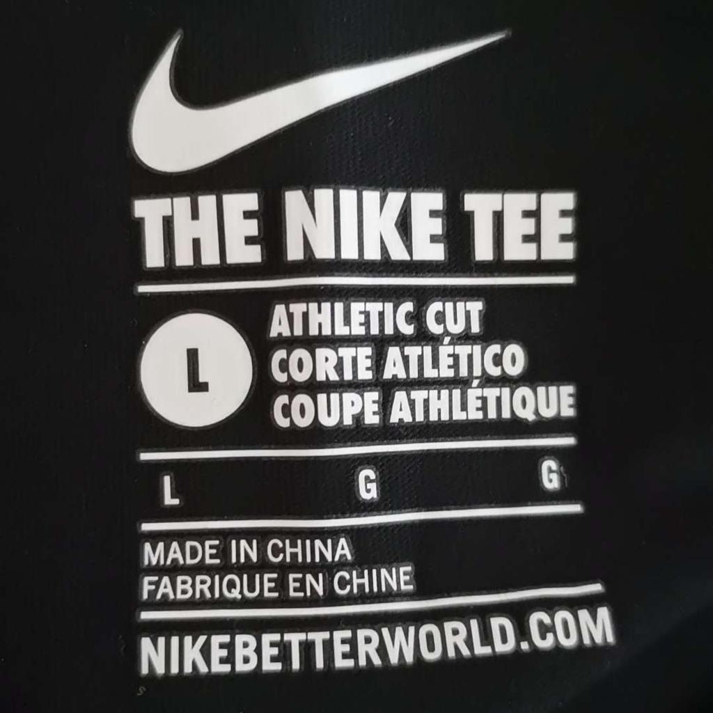 Nike T Shirts Men's Black Crew Neck Moderate Straight Fit AQ4147-010