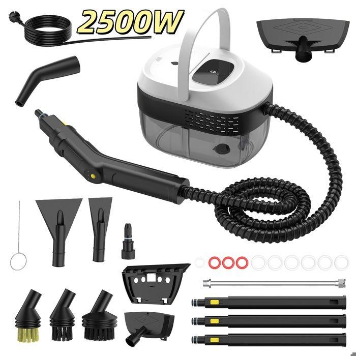 High Pressure Steam Cleaner 2500W, Steam Cleaner 3 Levels 10s 105°C 1600ml Cordless 17 Accessories Home Car Tile