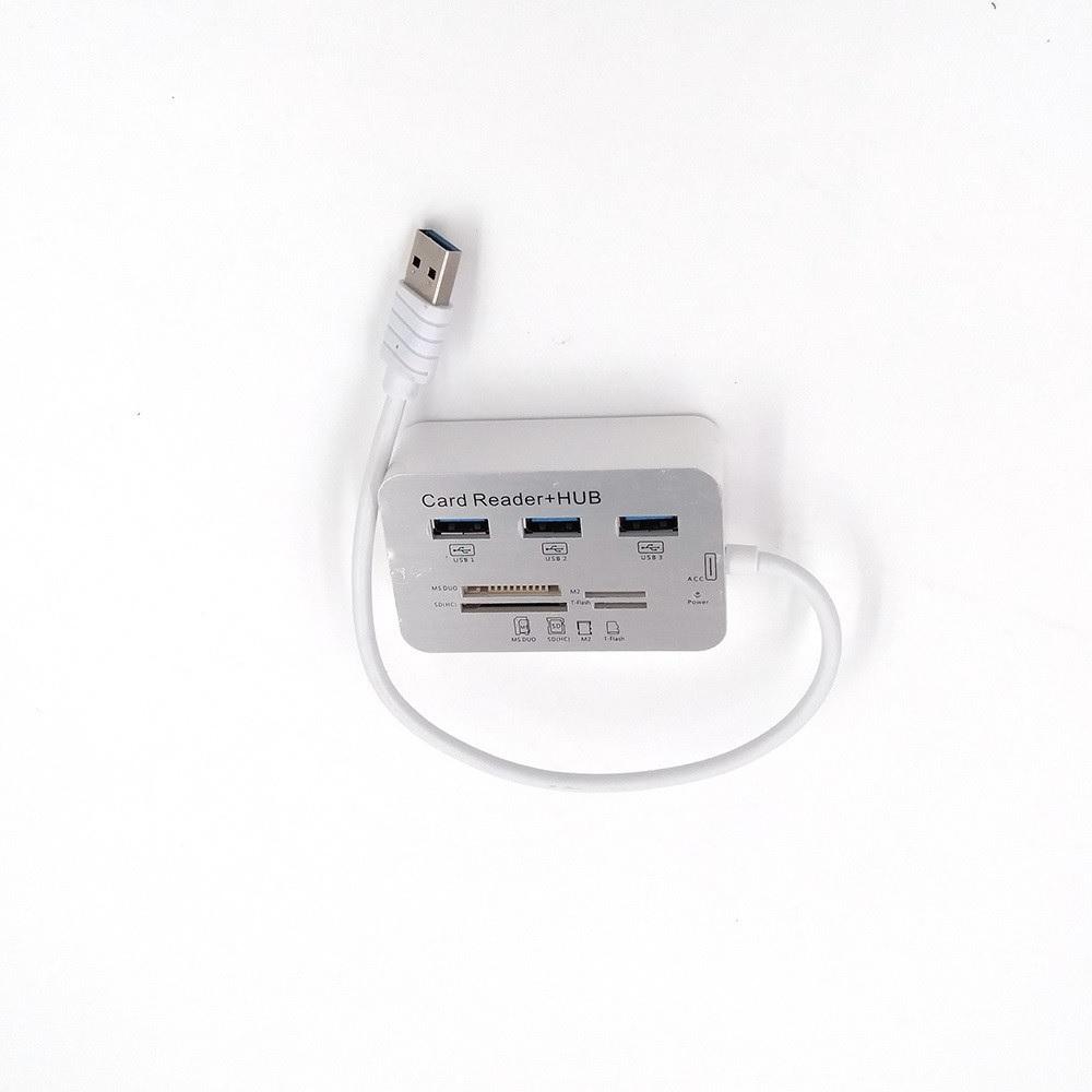 New Many-In-1 3 Ports USB 3.0 HUB MS SD M2 TF Memory Card Reader Adapter Box
