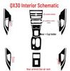 Infiniti QX30 Carbon Fiber Interior Sticker Set for Console & Door Handles
