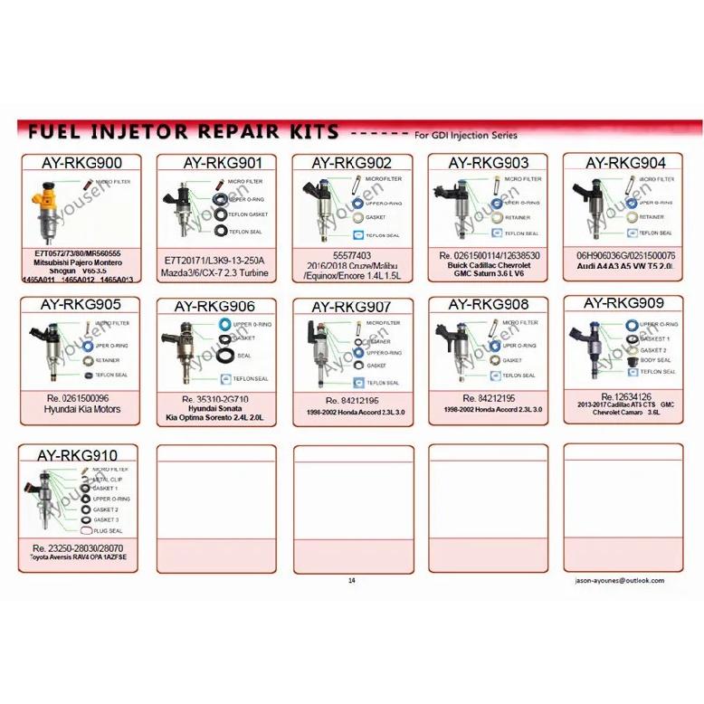 6 seturi Kit de Reparare Injector de Combustibil Pentru BMW E30 325I M60 V8 Injectare cu Supapă Pintle 0280150415 0280150778 13641466396 13641734776