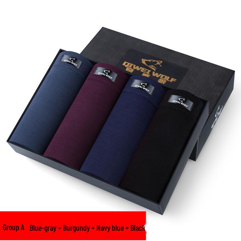 

Мужские трусы-боксеры средней посадки из модала, 4 штуки, U-образный дизайн XL (55-70 kg)