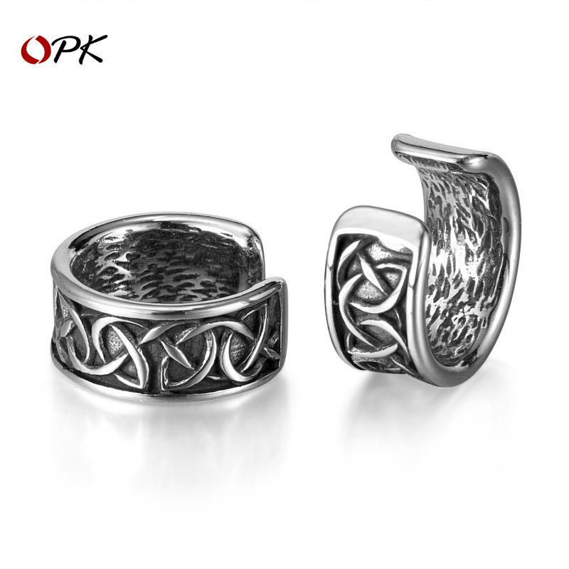 

OPK Creative Design Titanium Steel Retro Ear Clips – Unisex Cold Style Fashion Earrings