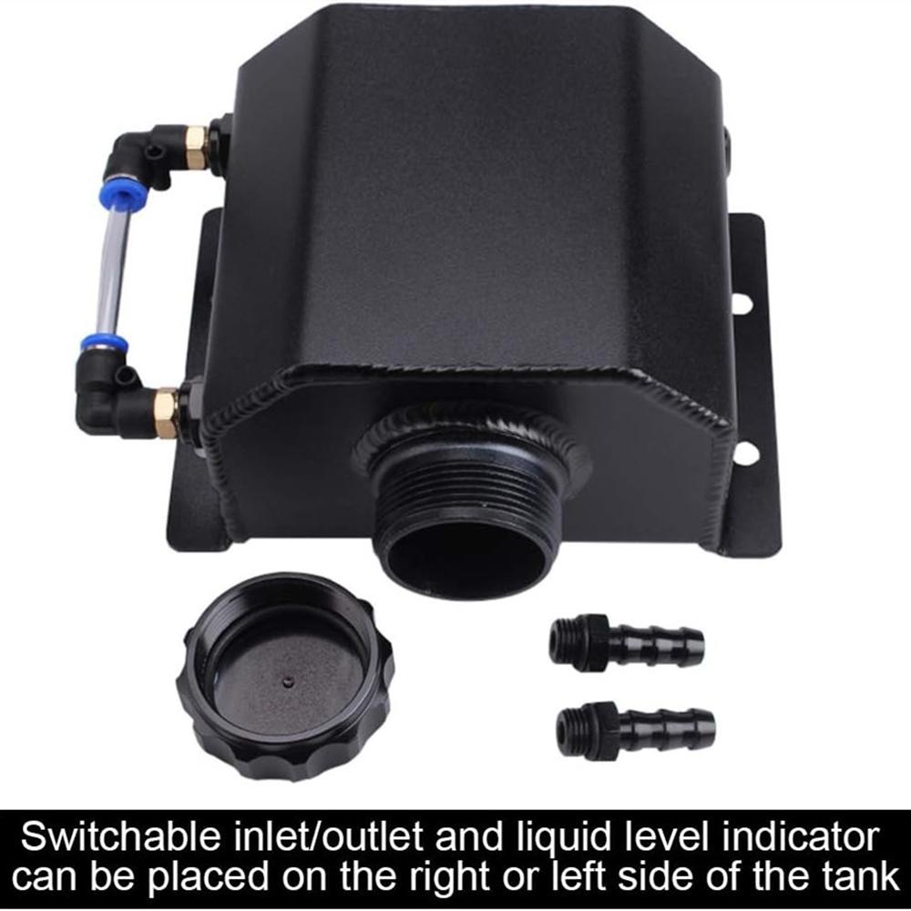 Universal 1L Alloy Engine Oil Fuel Gas Catch Can Breather Tank Bottle Coolant Radiator Overflow Tank