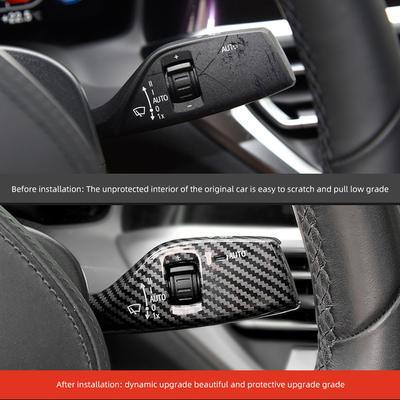 2 Adet Araba Silecek Vites Kolu Seyir Pullu Düğme Kapağı Direksiyon Simidi Çerçevesi BMW 1 2 3 4 5 7 Serisi X1 X3 X4 X5 X6 X76 GT Z4 İçin