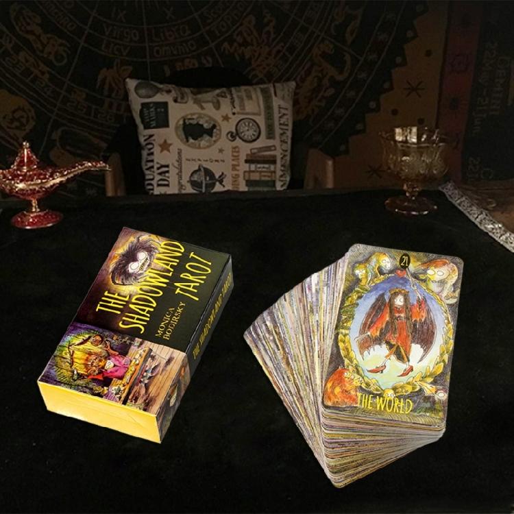 Jeu de société de divination Terre d'Ombre Mystérieuse Cartes de Tarot Édition Complète Anglaise