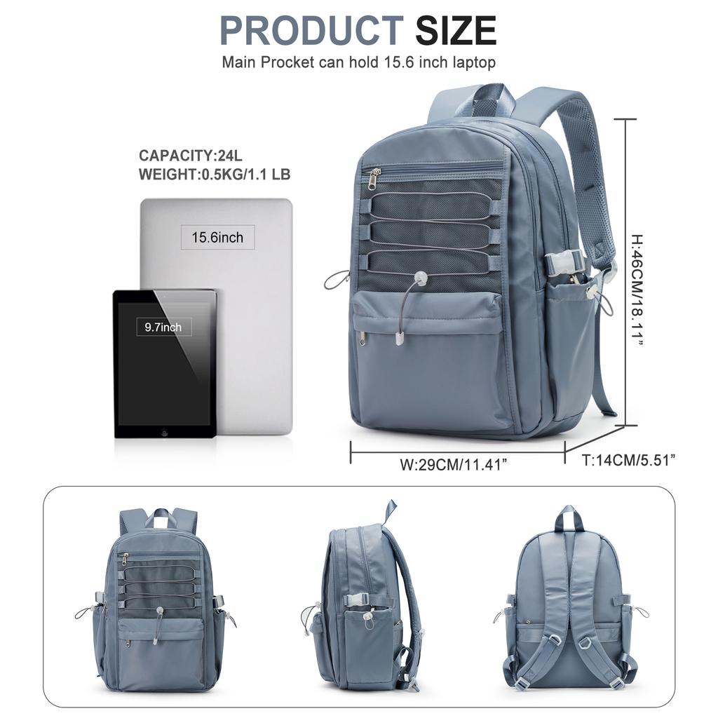 Unisex Lightweight Students School Backpack, Large Capacity Multiple Compartments College Laptop Travel Backpack, Teens Bookbag