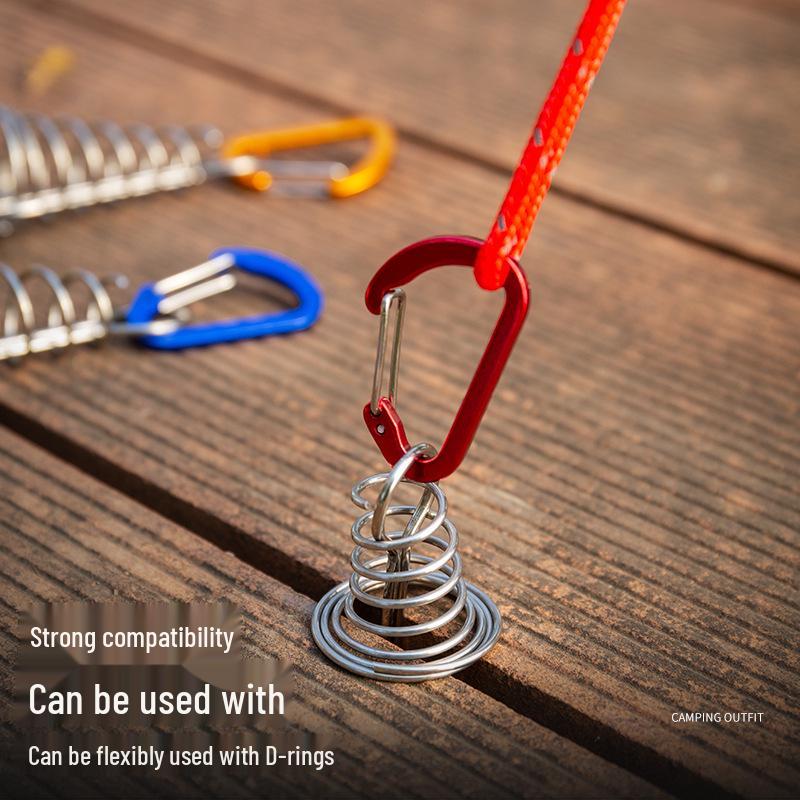 

Windproof Outdoor Aluminum Fishbone Nail Set for Tents чорний