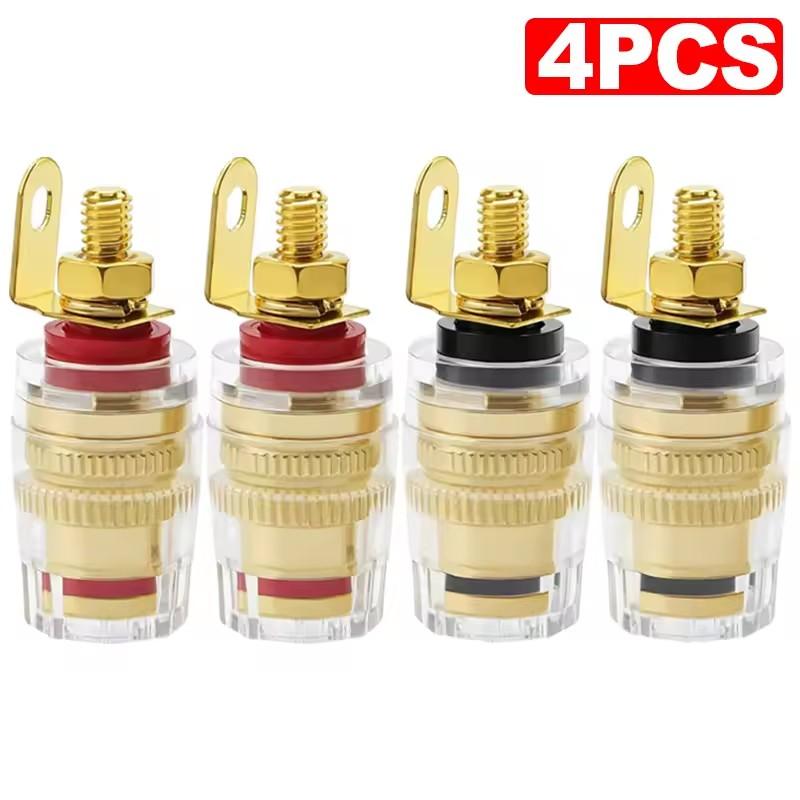 Banana Plug Connector Audio Jack Socket 4mm Binding Post For Amplifier Speaker Terminal Board Gold Plated Consumer ElectronicsGood product