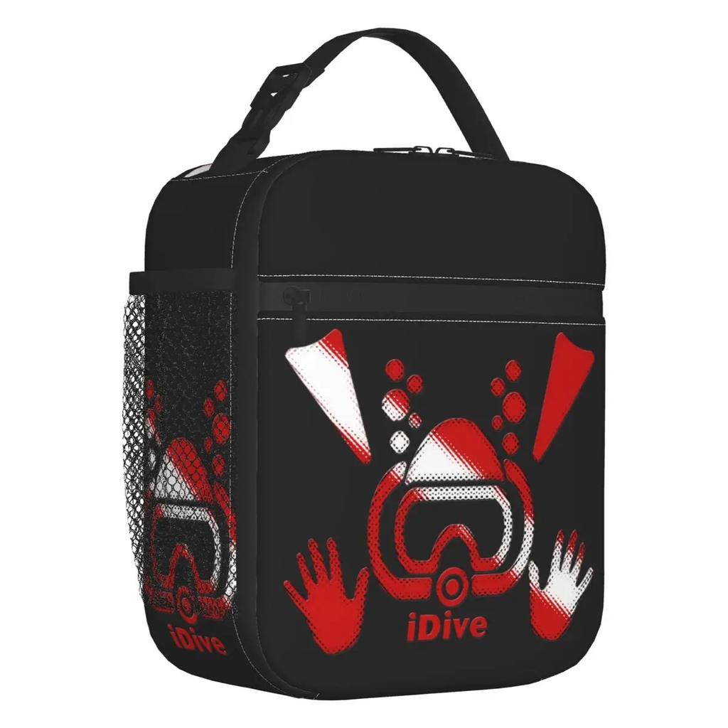 Taucherflagge Wiederverwendbare Lunchbox für Damen Multifunktion Tauchen Tauchen Thermokühltasche Lebensmittel Isoliert Lunchtasche Büro Arbeit