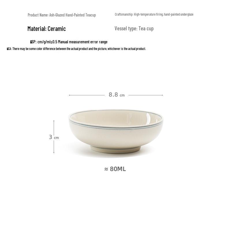 Hand-Painted Ceramic Tea Cup for Attracting Wealth and Blessings - Master Cup, Personal Single Cup Gift for Tea Tasting