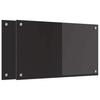 Kitchen Backsplash 2 pcs Black 70 x 40 cm Tempered Glass