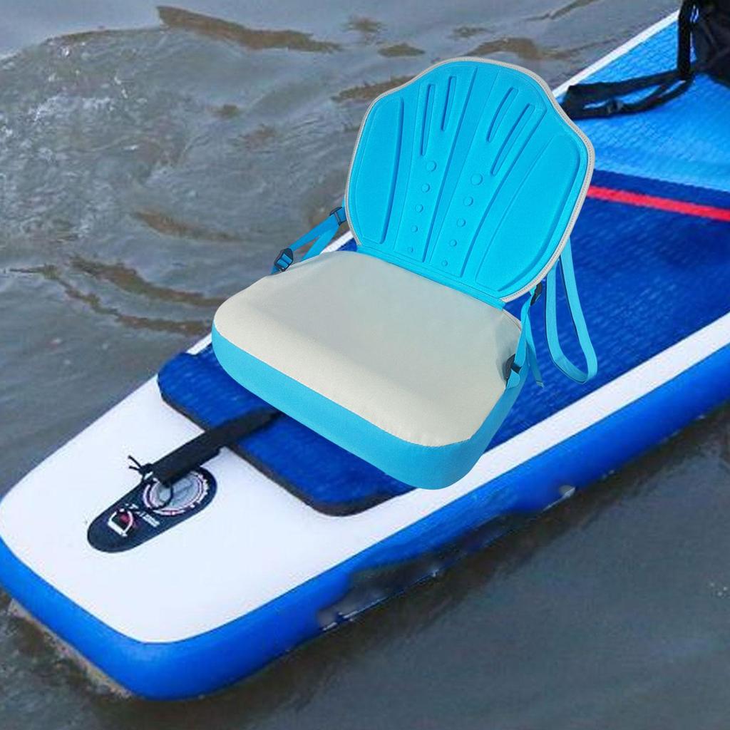Adjustable Canoe Seat with Backrest Easy Install PVC Boat Cushion Kayak Chair for Rowboats and Paddle Boards