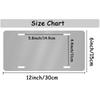 Custom 2D Flat License Plate 12x6 Inch, Personalized Car Tag with Photo, Text, Logo, Lightweight Thickened, 4 Pre-Cut Holes