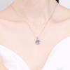 Valódi S925 ezüst nyaklánc 1 karátos moissanite gyémánt esküvői nyaklánc magas platinával bevont ékszer barátnőknek ajándék