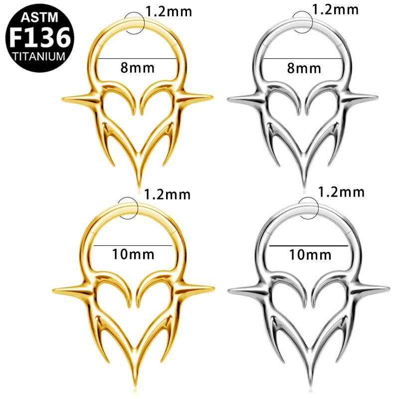G23 Titan Fischgräten Nasenring & Ohrklemme Ohrring F136