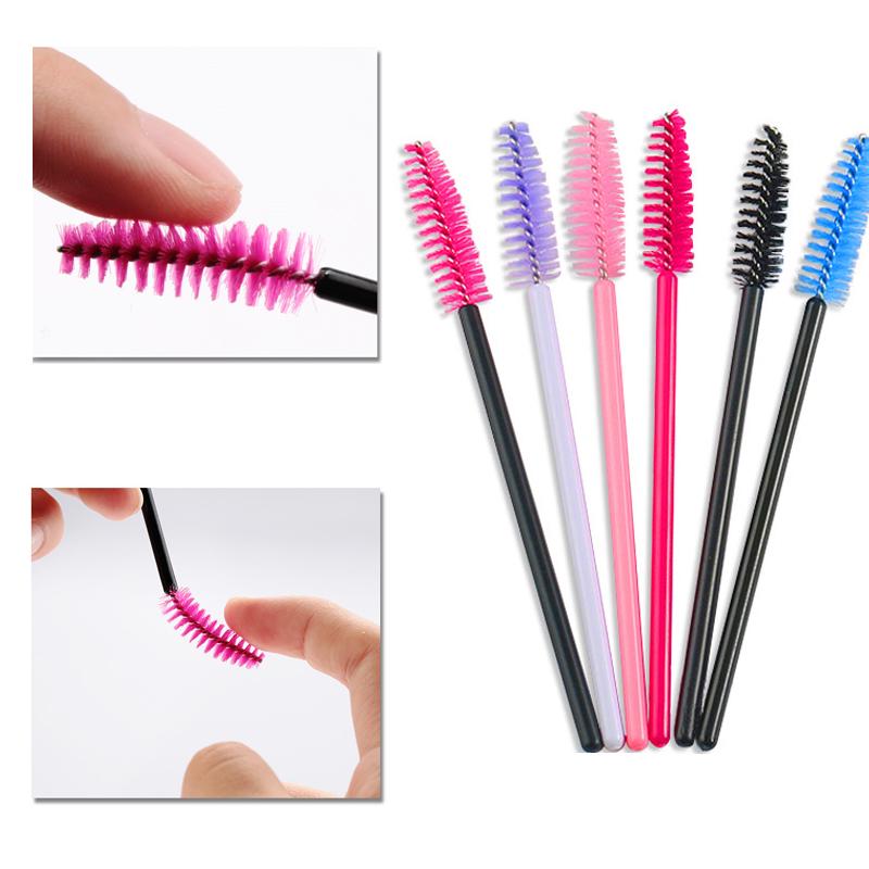 50Pcs Disposable Eyelash Spiral Brush Eyebrow Brush Eyelash Extension Comb Make Up Tool Travel Business Portable