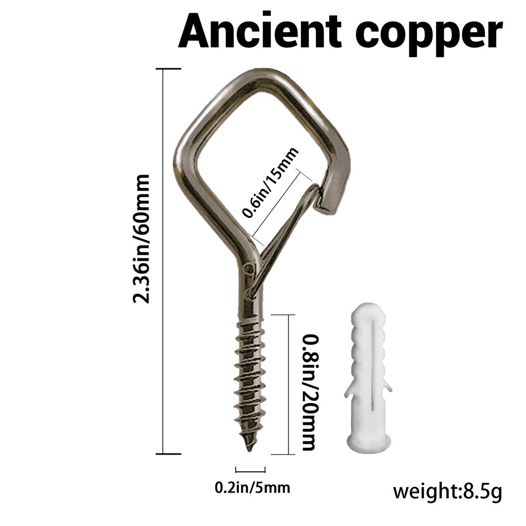 5-60Pcs Square Snap Safety Hooks Multiple Color Hook Sturdy Anti-Drop Hanging For Fixing String Lights Hanging Potted Plants