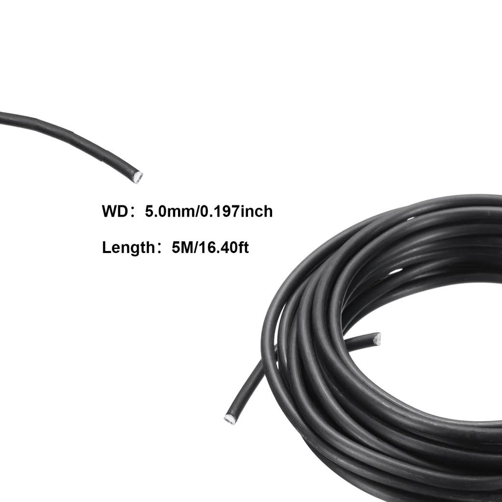 1pcs Bonsai Wires Anodized Aluminum Bonsai Training Wire With 6 Sizes 1mm/1.5mm/2mm/3mm/4mm/5mm length5m (Black) Garden Supplies