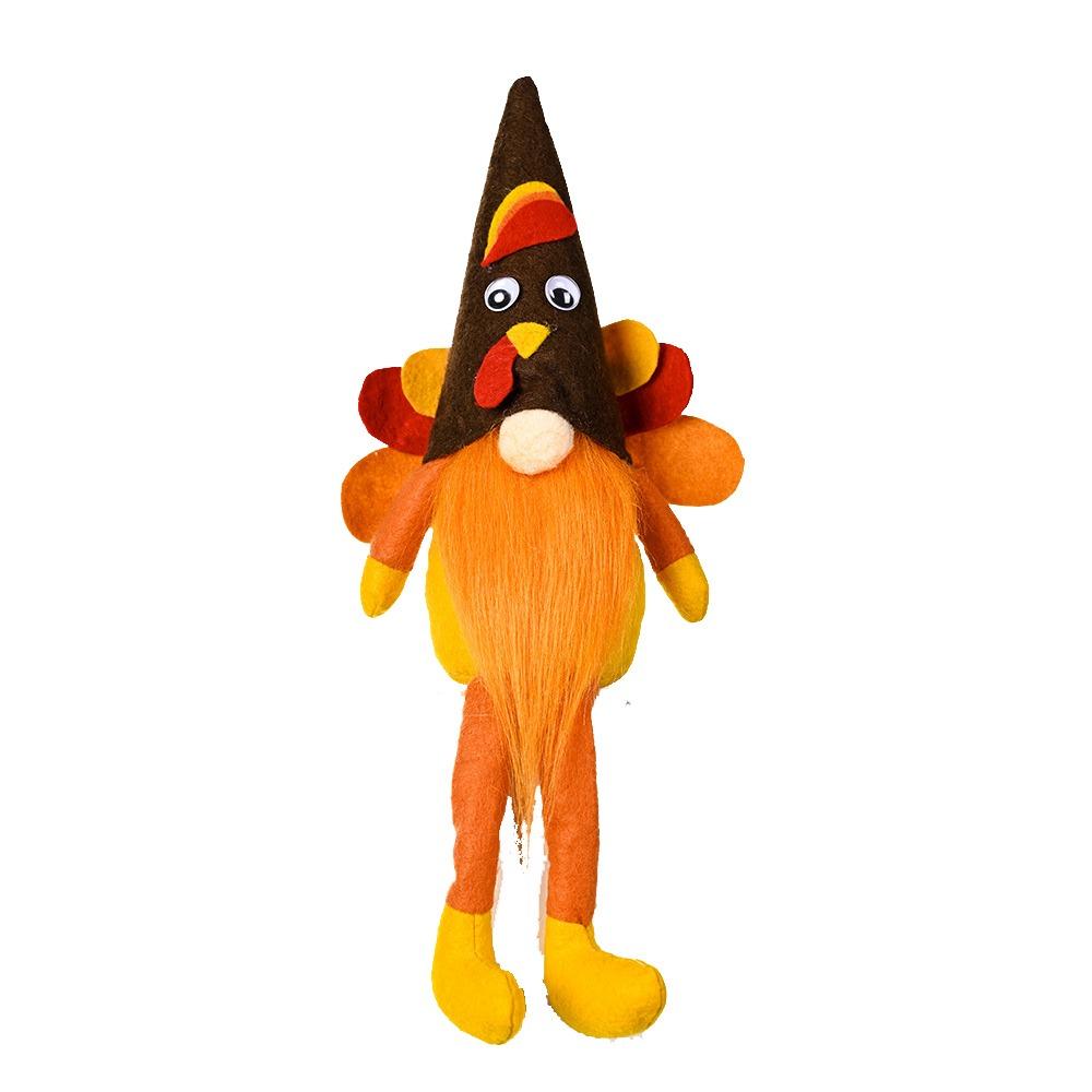 Creative Autumn Turkey Rudolf Doll Ornament Cute Miniature Figurine Sculpture  Harvest