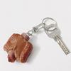 Fashionable Keyring Pork Rib Pendant Keychain Simulated Food Keyrings Jewelry